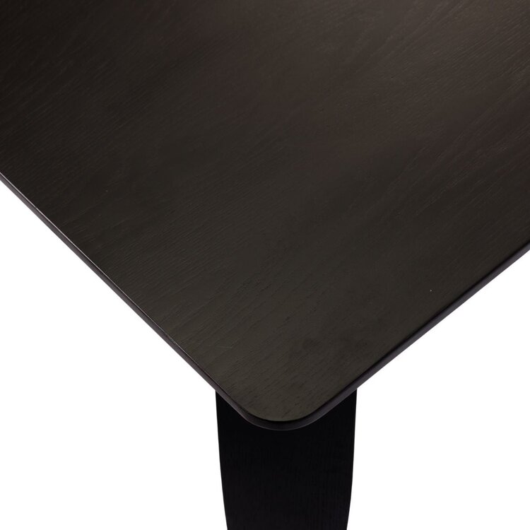 Table à manger Flint noir 160 x 90 cm