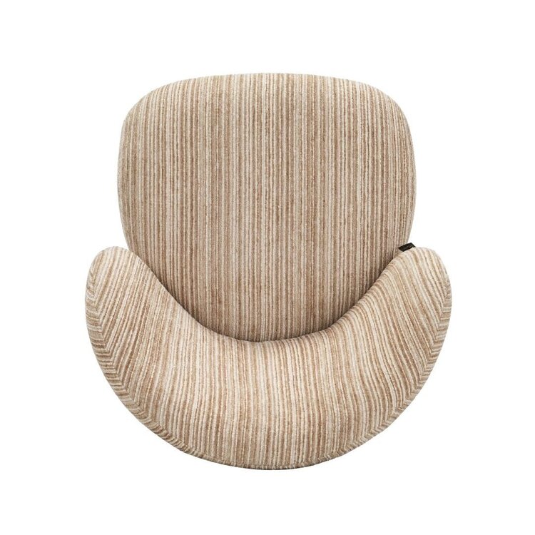 Tabouret de bar Milo chenille beige/taupe 70 cm