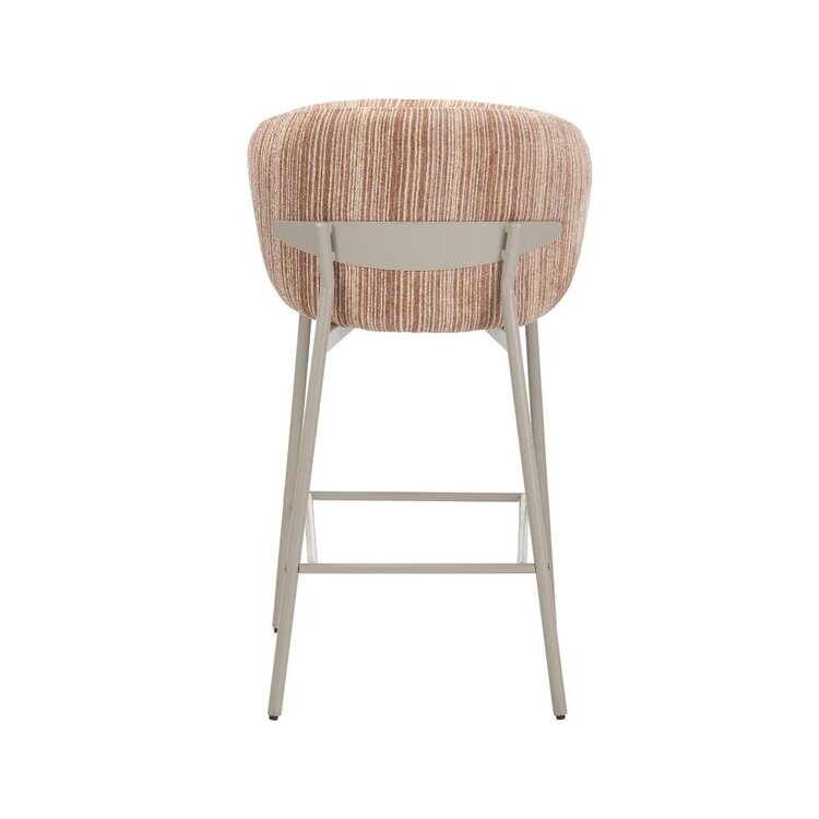 Tabouret de bar Milo chenille beige/pink 70 cm
