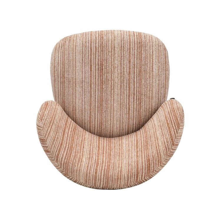Tabouret de bar Milo chenille beige/pink 70 cm