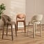 Tabouret de bar June bouclé terracotta 70 cm