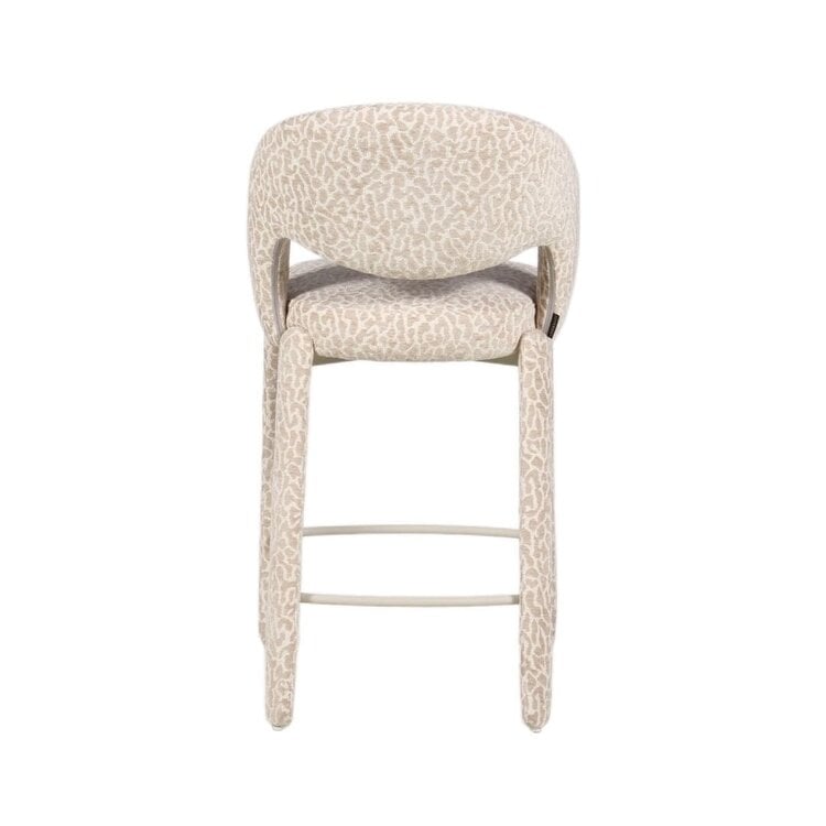 Tabouret de bar Leo taupe leopard 70 cm