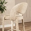 Tabouret de bar Leo taupe leopard 70 cm