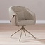 Chaise de salle à manger Riley pivotante bouclé brun