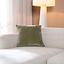 Coussin décoratif Day en tissu chenille vert 45 x 45