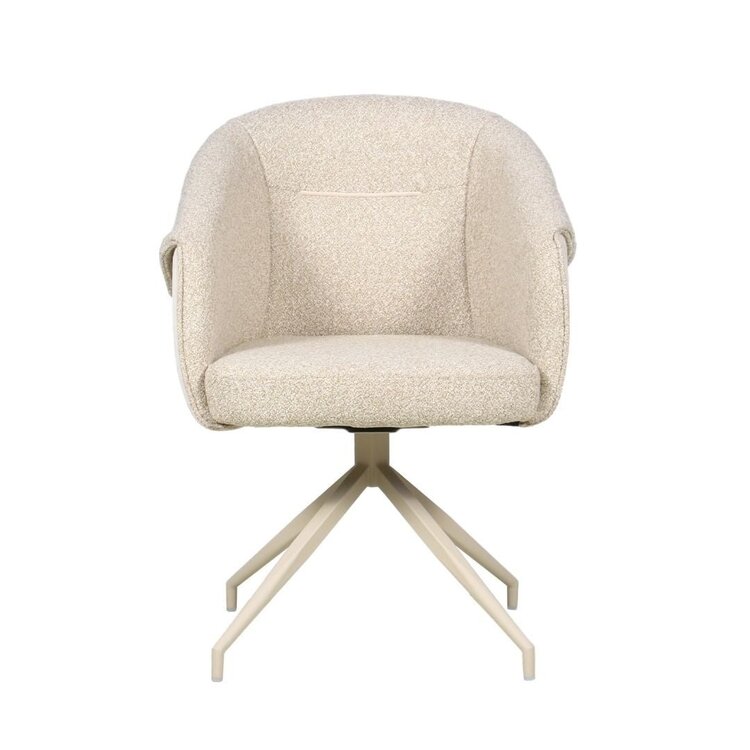 Chaise de salle à manger Riley pivotante bouclé taupe