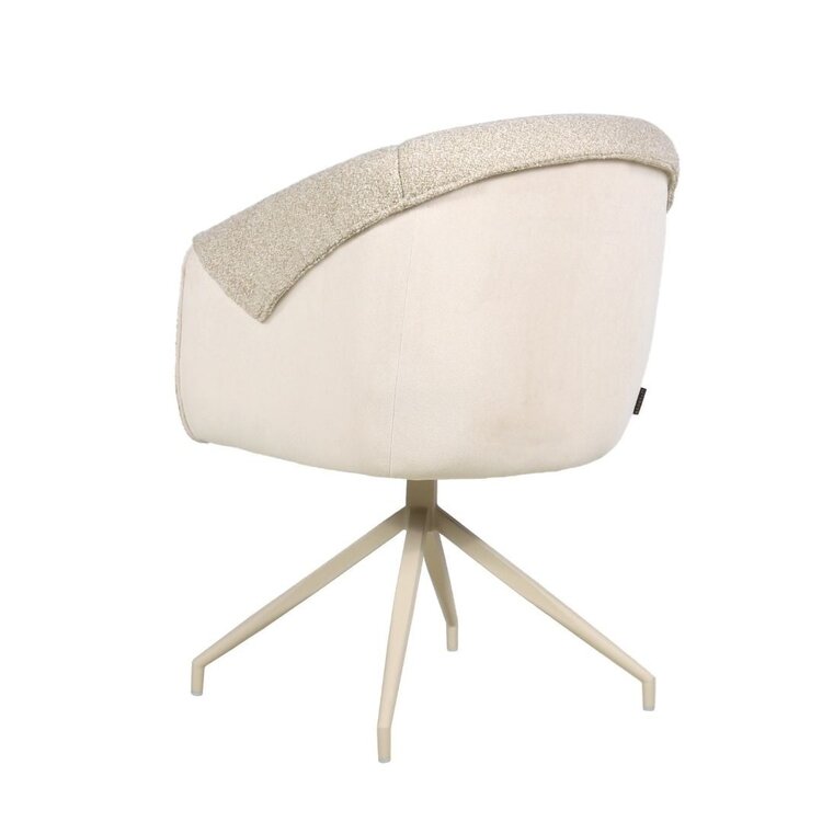Chaise de salle à manger Riley pivotante bouclé taupe