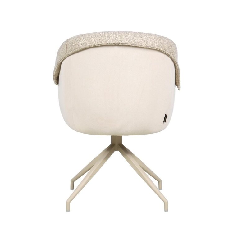 Chaise de salle à manger Riley pivotante bouclé taupe
