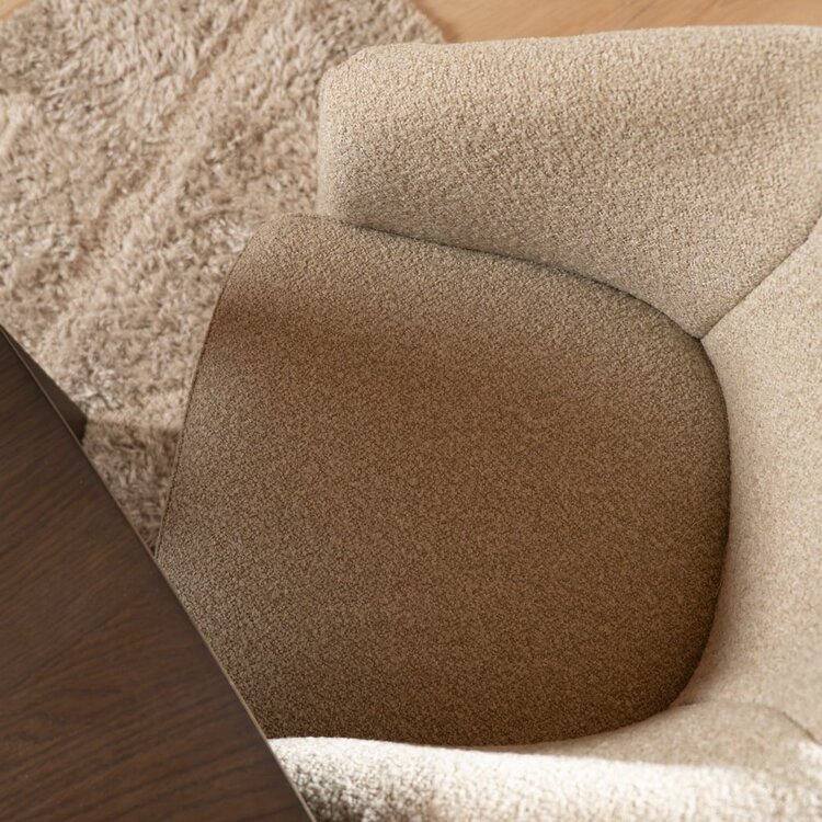 Chaise de salle à manger Riley pivotante bouclé taupe