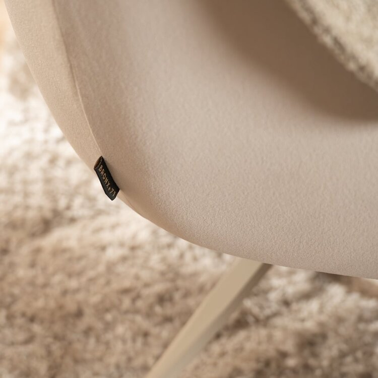 Chaise de salle à manger Riley pivotante bouclé taupe