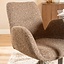 Chaise de salle à manger Alex pivotante bouclé brun