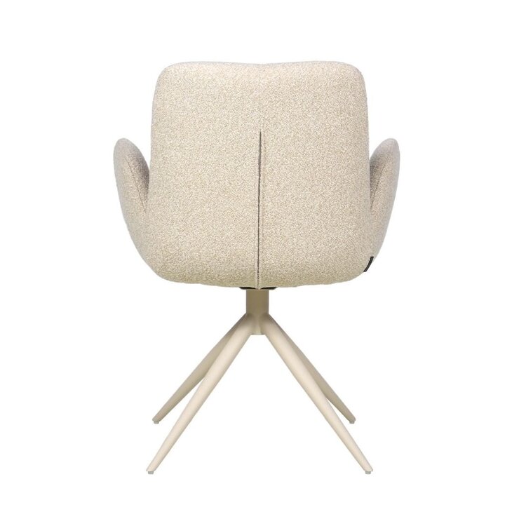 Chaise de salle à manger Alex pivotante bouclé taupe