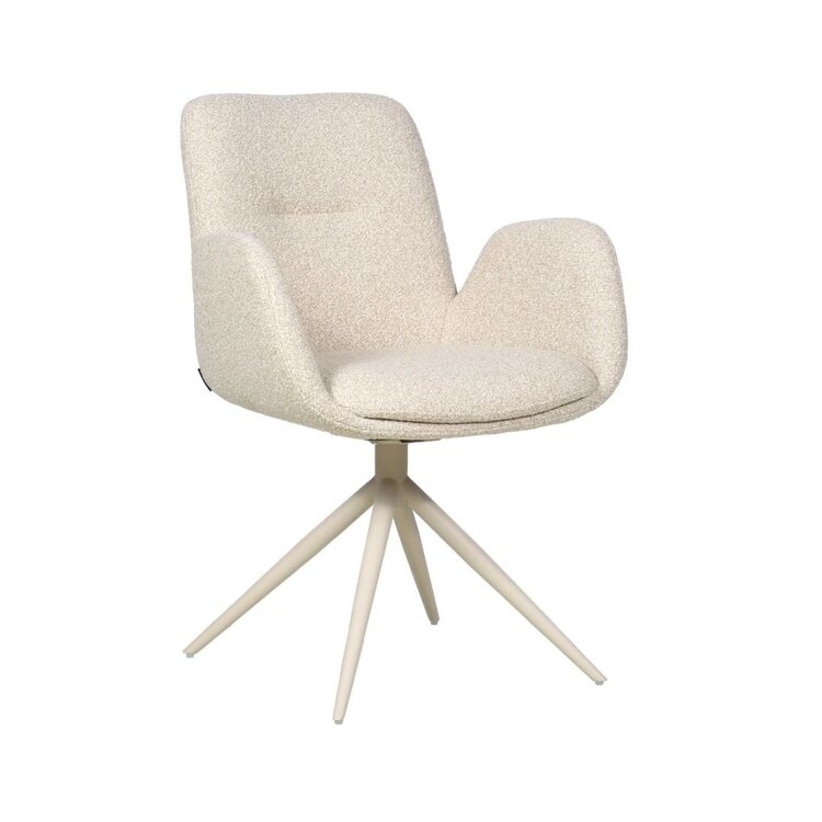 Chaise de salle à manger Alex pivotante bouclé taupe