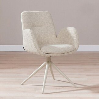 Chaise de salle à manger Alex pivotante bouclé taupe