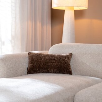 Coussin décoratif Day chenille chocolate brown 25 x 45