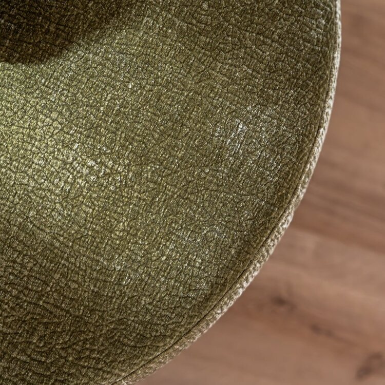 Pouf Chloe rond chenille vert ø70 cm