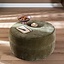 Pouf Chloe rond chenille vert ø70 cm