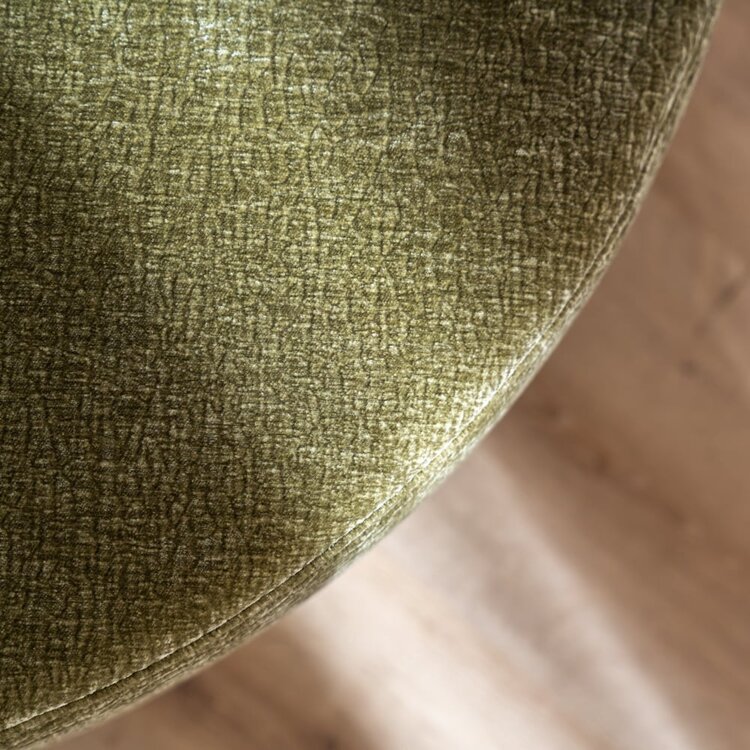 Pouf Chloe rond chenille vert ø100 cm
