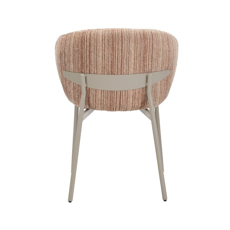 Chaise de salle à manger Milo chenille beige/pink