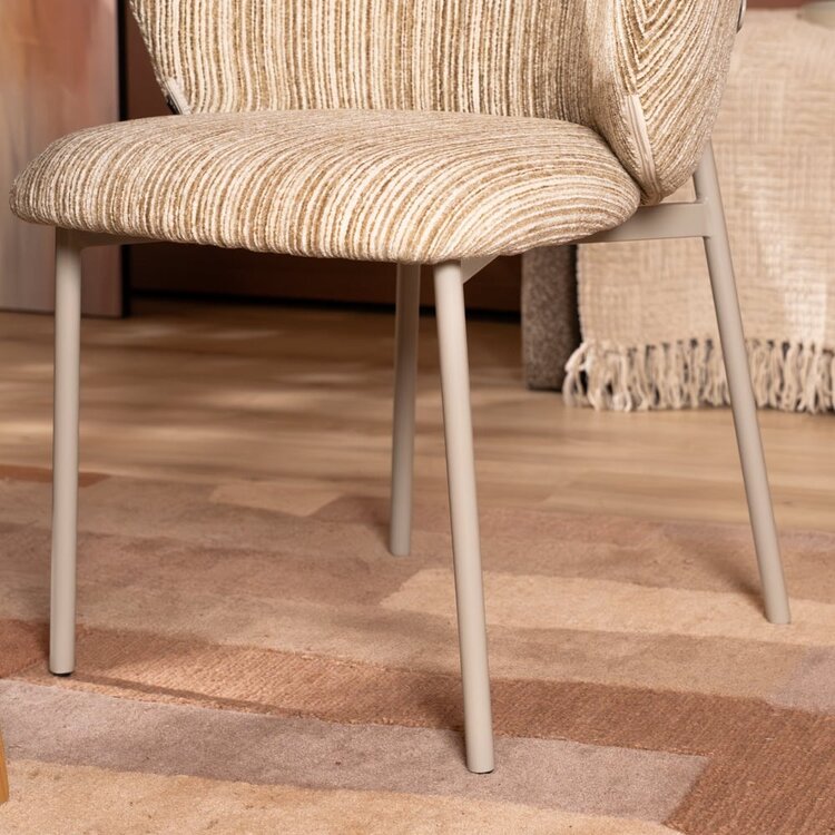 Chaise de salle à manger Milo chenille beige/taupe
