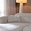 Coussin décoratif Maya en tissu chenille beige 25 x 45