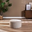 Pouf Blair rond chenille beige ø70 cm