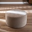 Pouf Blair rond chenille beige ø70 cm