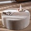 Pouf Blair rond chenille beige ø100 cm