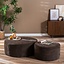 Pouf Blair rond chenille brun ø70 cm