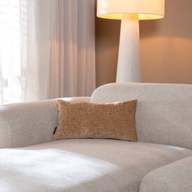 Coussin décoratif Evi chenille peach 25 x 45