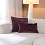 Coussin décoratif Evi chenille violet 25 x 45