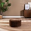 Pouf Chloe rond chenille chocolate brown ø70 cm