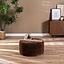 Pouf Chloe rond chenille chocolate brown ø70 cm