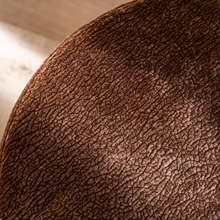 Pouf Chloe rond chenille chocolate brown ø70 cm