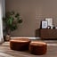 Pouf Chloe rond chenille terracotta ø70 cm