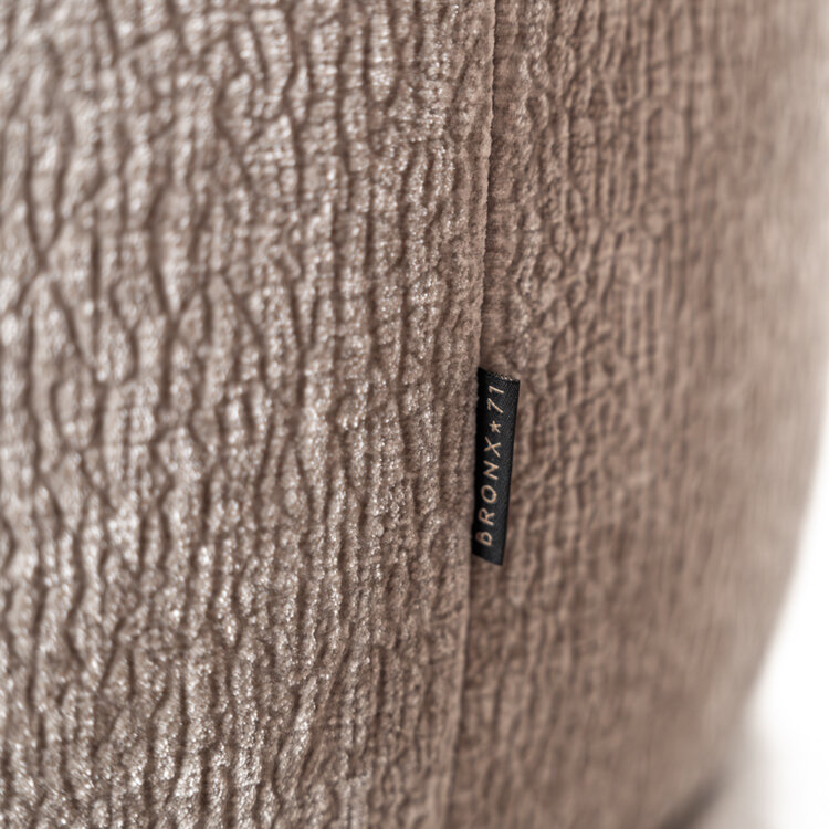 Pouf Chloe rond chenille taupe ø70 cm