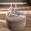 Pouf Chloe rond chenille taupe ø70 cm