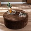 Pouf Chloe rond chenille chocolate brown ø100 cm
