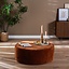 Pouf Chloe rond chenille terracotta ø100 cm