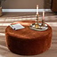 Pouf Chloe rond chenille terracotta ø100 cm