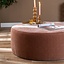Pouf Chloe rond chenille rose ø100 cm