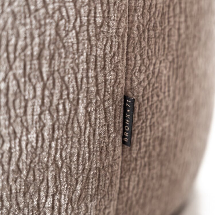 Pouf Chloe rond chenille taupe ø100 cm