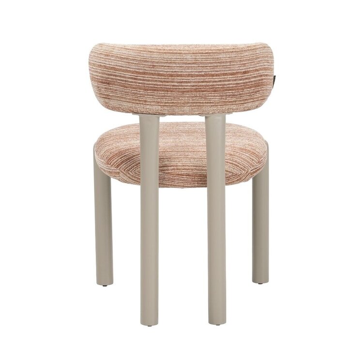 Chaise de salle à manger Bolt chenille beige/pink