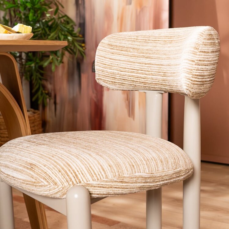Chaise de salle à manger Bolt chenille beige/taupe