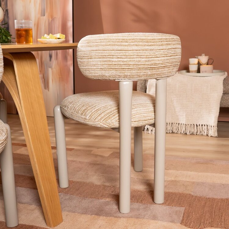 Chaise de salle à manger Bolt chenille beige/taupe