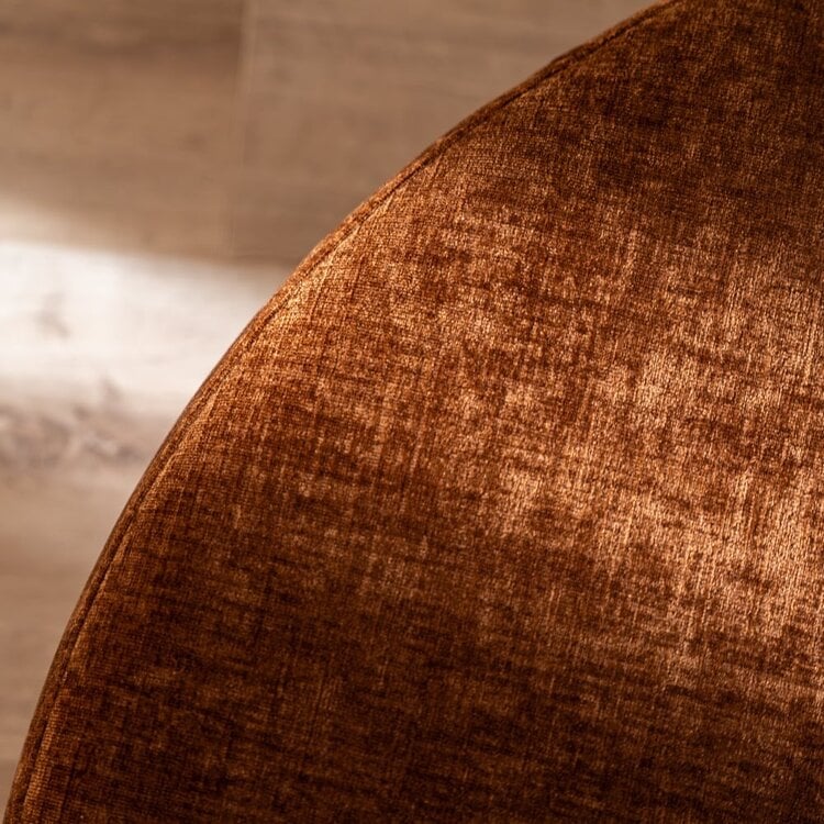 Pouf Elle rond chenille cuivre ø100 cm