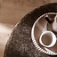 Pouf Elle rond chenille mocha ø70 cm