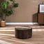 Pouf Elle rond chenille mocha ø70 cm
