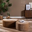 Pouf Elle rond chenille peach ø70 cm