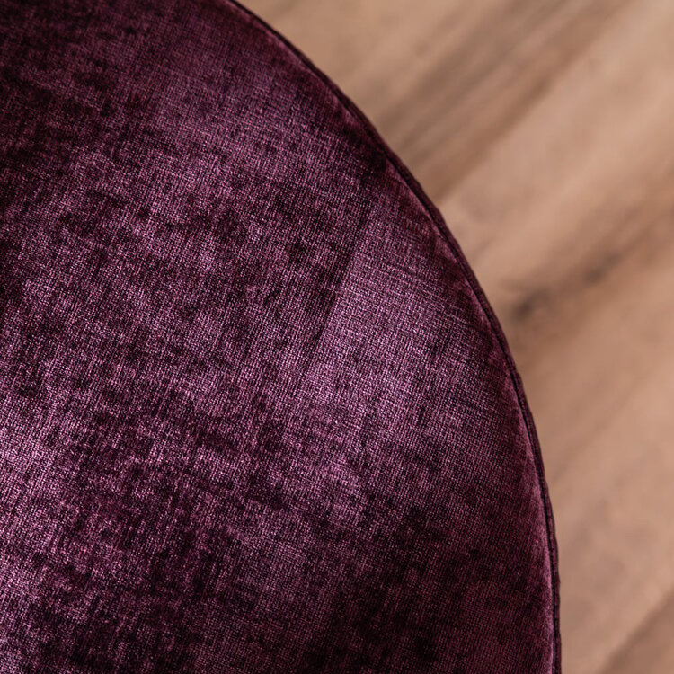 Pouf Elle rond chenille violet ø70 cm